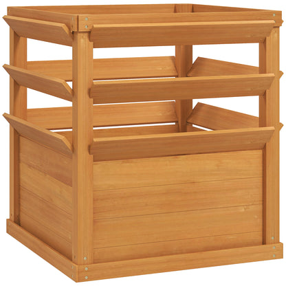 Raised Garden Bed Planter with Trellis Open Bottom, Lattice Plant Box Flower Box Wood, Garden Trellis 65x65x60cm for Garden Balcony, Flower Pot for Climbing Plants, Basket Plants, Flowers