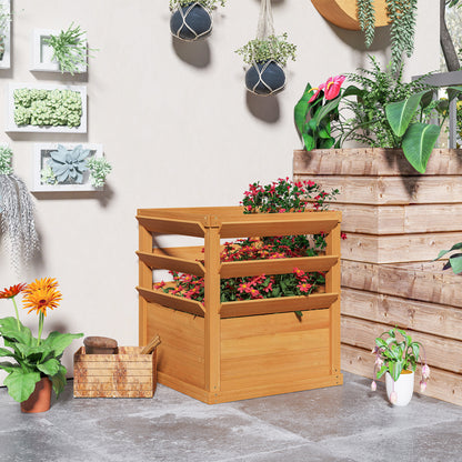 Raised Garden Bed Planter with Trellis Open Bottom, Lattice Plant Box Flower Box Wood, Garden Trellis 65x65x60cm for Garden Balcony, Flower Pot for Climbing Plants, Basket Plants, Flowers