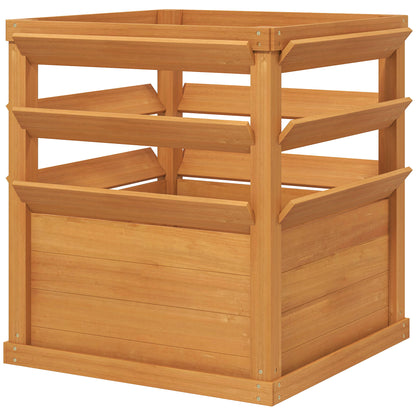 Raised Garden Bed Planter with Trellis Open Bottom, Lattice Plant Box Flower Box Wood, Garden Trellis 65x65x60cm for Garden Balcony, Flower Pot for Climbing Plants, Basket Plants, Flowers