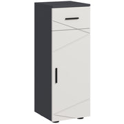 kleank Badezimmerschrank Badschrank schmal mit Schublade, verstellbaren Regalen Toilettenschrank Beistellschrank Nischenschrank für Badezimmer, kleine Räume, 30 x 30 x 82 cm Gray