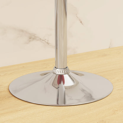 Set of 2 High Bar Stools, 360° Swivel Stools, with Backrest and Footrest, Adjustable Height, Steel Base, for Dining Room and Kitchen, 46x41x76-96cm, Red