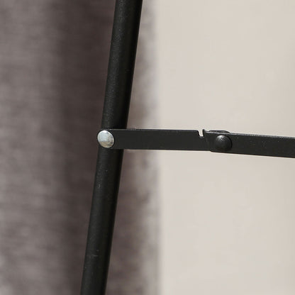 Full-Length Mirror, 160 x 50 cm Irregular Wavy Floor Mirror with Velvety Frame Cover, Large Wall Mirror, Dressing Mirror for Living Room, Bedroom, Wardrobe, Hallway, White