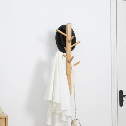 3-in-1 Scandinavian-style storage unit with drawer, coat rack bench in light grey polyester and solid bamboo wood