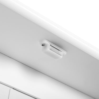 Bathroom Mirror Wall Cabinet with 2 Doors 3-Level Cabinet for Storage Wall Cabinet for Kitchen Bathroom Living Room Strong and Easy to Clean MDF Board White 56x13x58cm