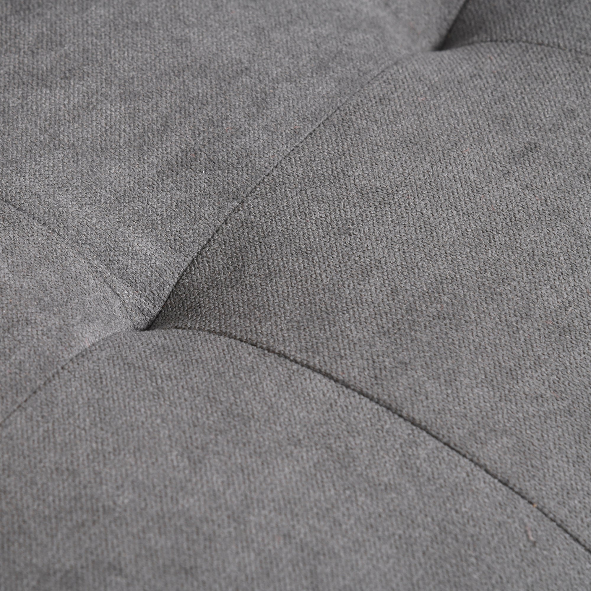 2 Seater Sofa, Couch with Storage, Wooden Legs, Padded Sofa with Velvet Look for Living Room, Bedroom, 117 x 62 x 78 cm, Gray