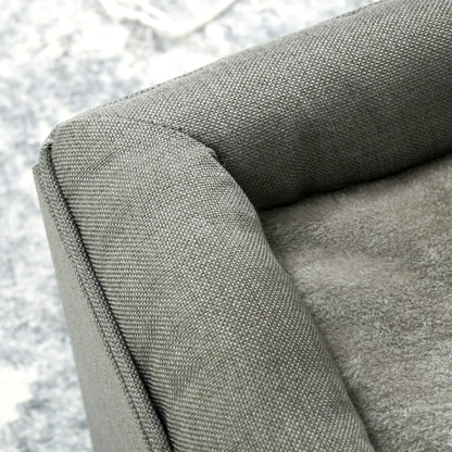 Cat Cave Cat House with 2 Levels, Cat Bed with Cushion, Dog House for Cats up to 5 kg, 36.5 x 36.5 x 33 cm, Green