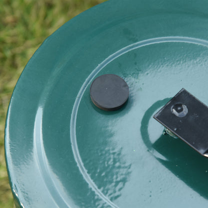 Lawn Roller Garden Roller with U-Handle 31 cm Diameter 30 cm Working Width 40 L Water/Sand Capability Metal Green