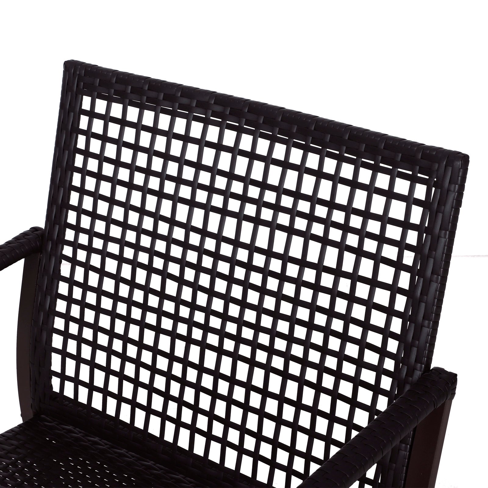 Rattan Rocking Chair Set 3 PCS. Patio Furniture with Side Table Rocking Chairs Cushions Padded Cushion Balcony Furniture Set for 2 Persons Outdoor Seating Group for Garden Balcony Brown