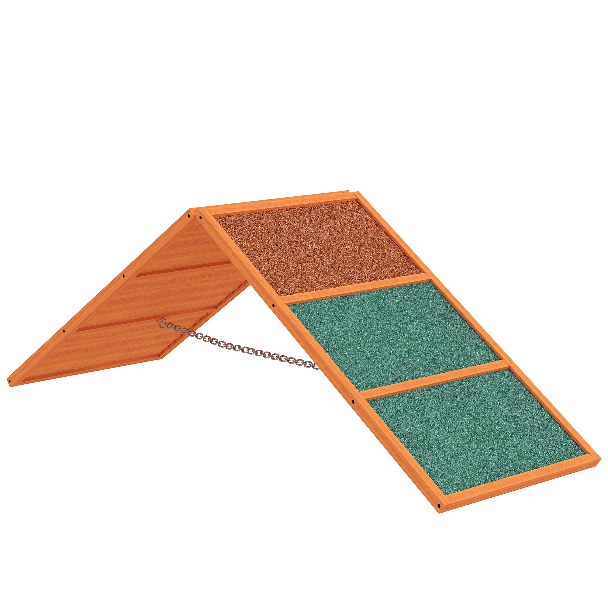 Dog Agility Bridge Agility Equipment for Dogs with Folding Bridge, Non-Slip Surface Adjustable Height Agility Device for Garden, 173 x 59 x 66 cm, Orange