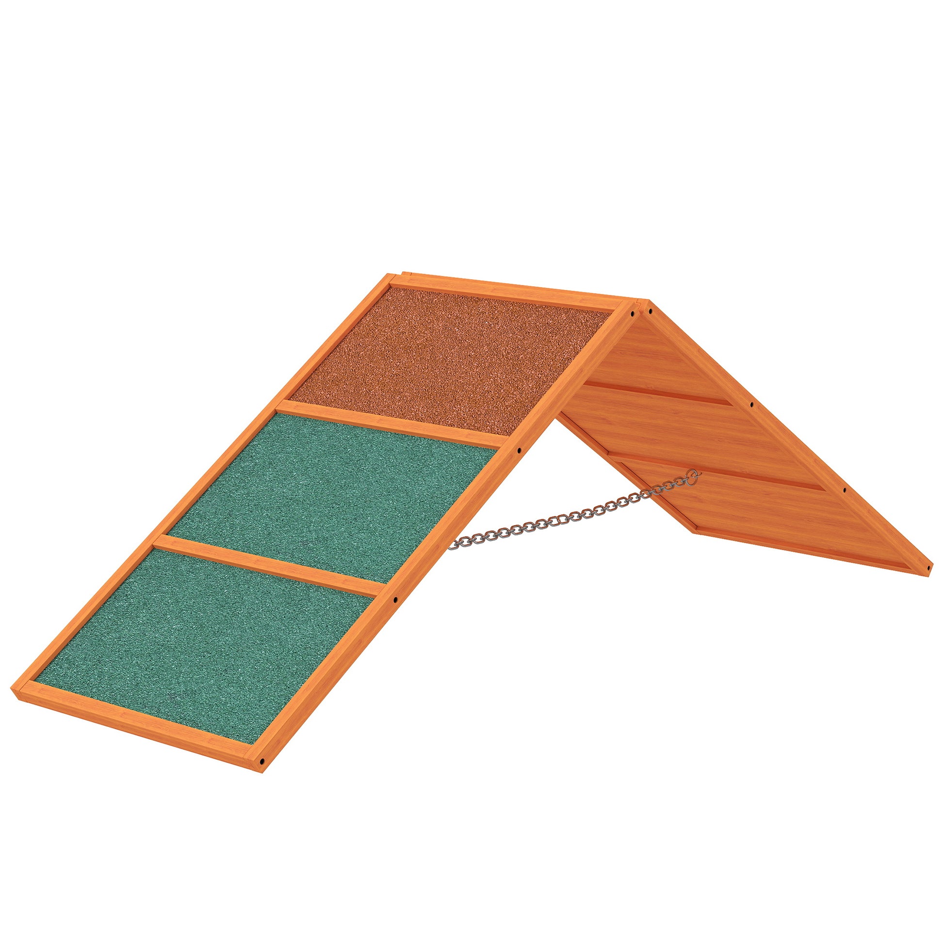 Dog Agility Bridge Agility Equipment for Dogs with Folding Bridge, Non-Slip Surface Adjustable Height Agility Device for Garden, 173 x 59 x 66 cm, Orange