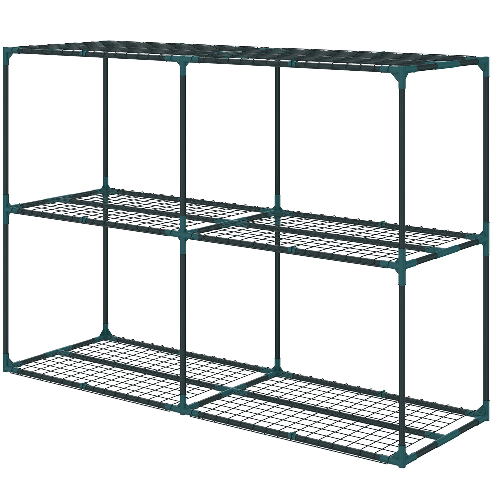 3-Tier Plant Stand for Indoor & Outdoor — Steel Plant Shelf, Sturdy Pot Rack for Patio, Garden & Balcony, Dark Green