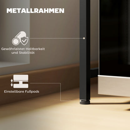 Expandable Microwave Shelf Microwave Stand with 3 Hooks Kitchen Shelf Microwave Holder made of Metal, Black