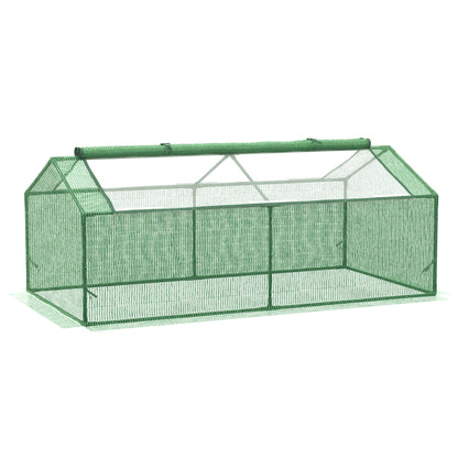 Foil Greenhouse with Window, Green, 180 x 90 x 70 cm