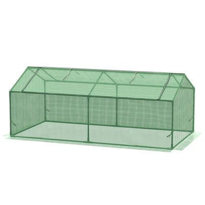 Foil Greenhouse with Window, Green, 180 x 90 x 70 cm