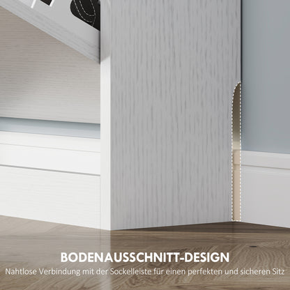 Shoe Cabinet with 3 Flaps, Shoe Rack, Shoe Cupboard for 9-12 Pairs of Shoes 80 x 17 x 108 cm, White