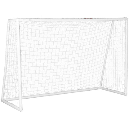SPORTNOW PVC Soccer Goal Training Goal Football Net - ground stakes included - dim. 180L x 92W x 124H cm white