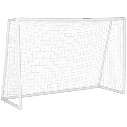 SPORTNOW PVC Soccer Goal Training Goal Football Net - ground stakes included - dim. 180L x 92W x 124H cm white