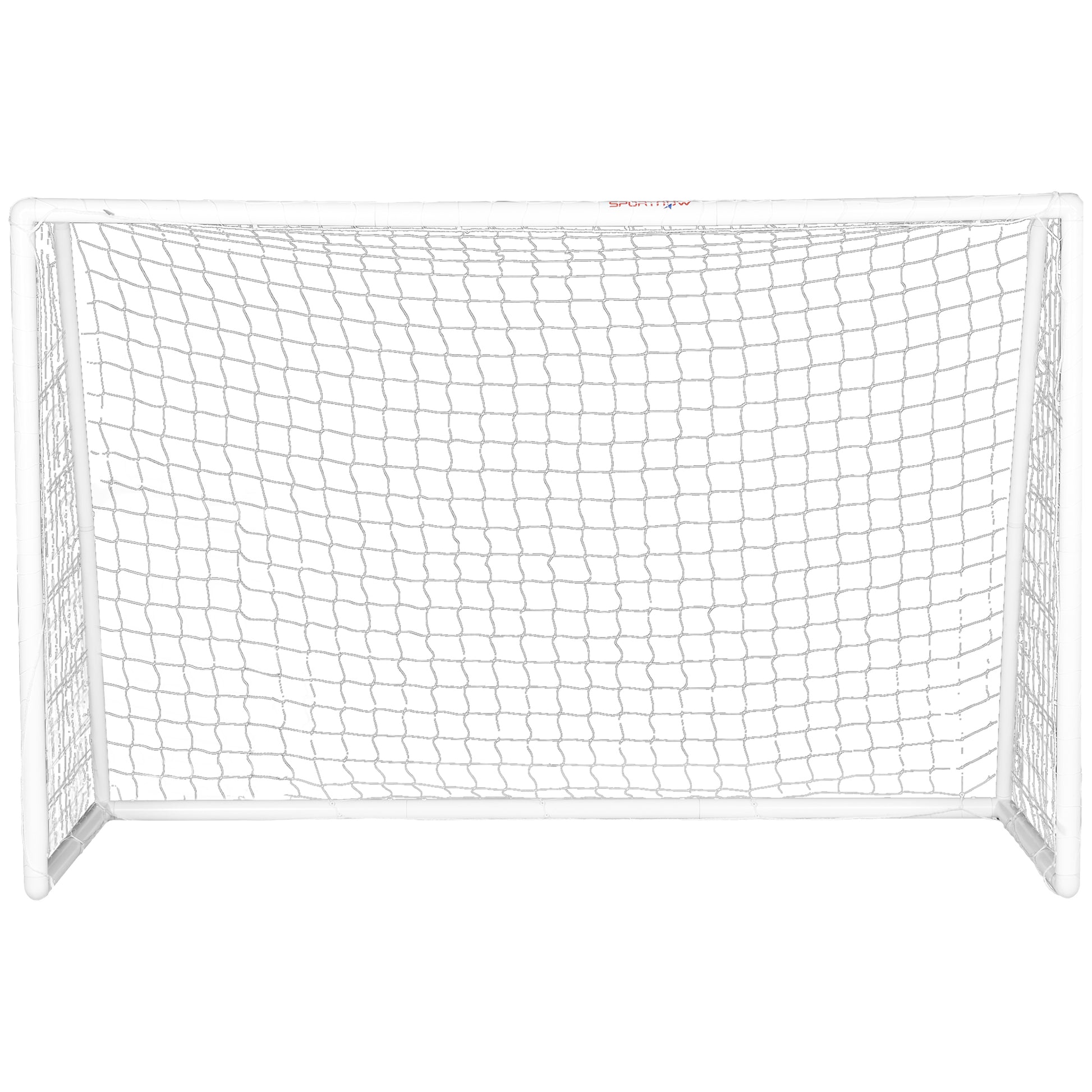 SPORTNOW PVC Soccer Goal Training Goal Football Net - ground stakes included - dim. 180L x 92W x 124H cm white