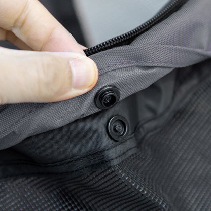 Foldable Pet Stroller for Small Dogs with Mesh Windows Washable Cushion Safety Straps and Steel Frame Load 15 kg Gray