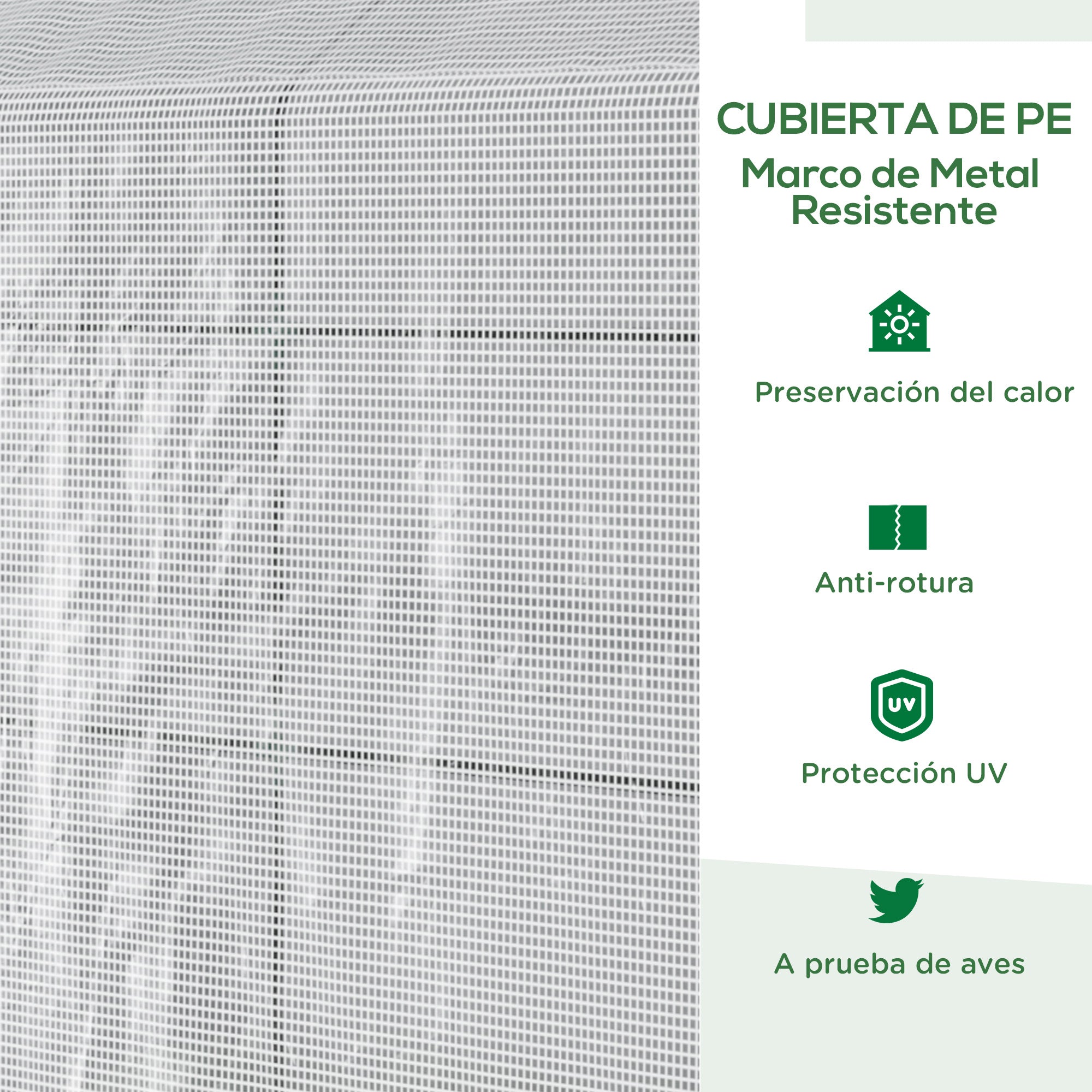 Garden Greenhouse with 4 Shelves Roll-Up Door PE Cover 140g/m² and Steel Frame for Crops Plants Pots Flowers 120x186x190 cm White