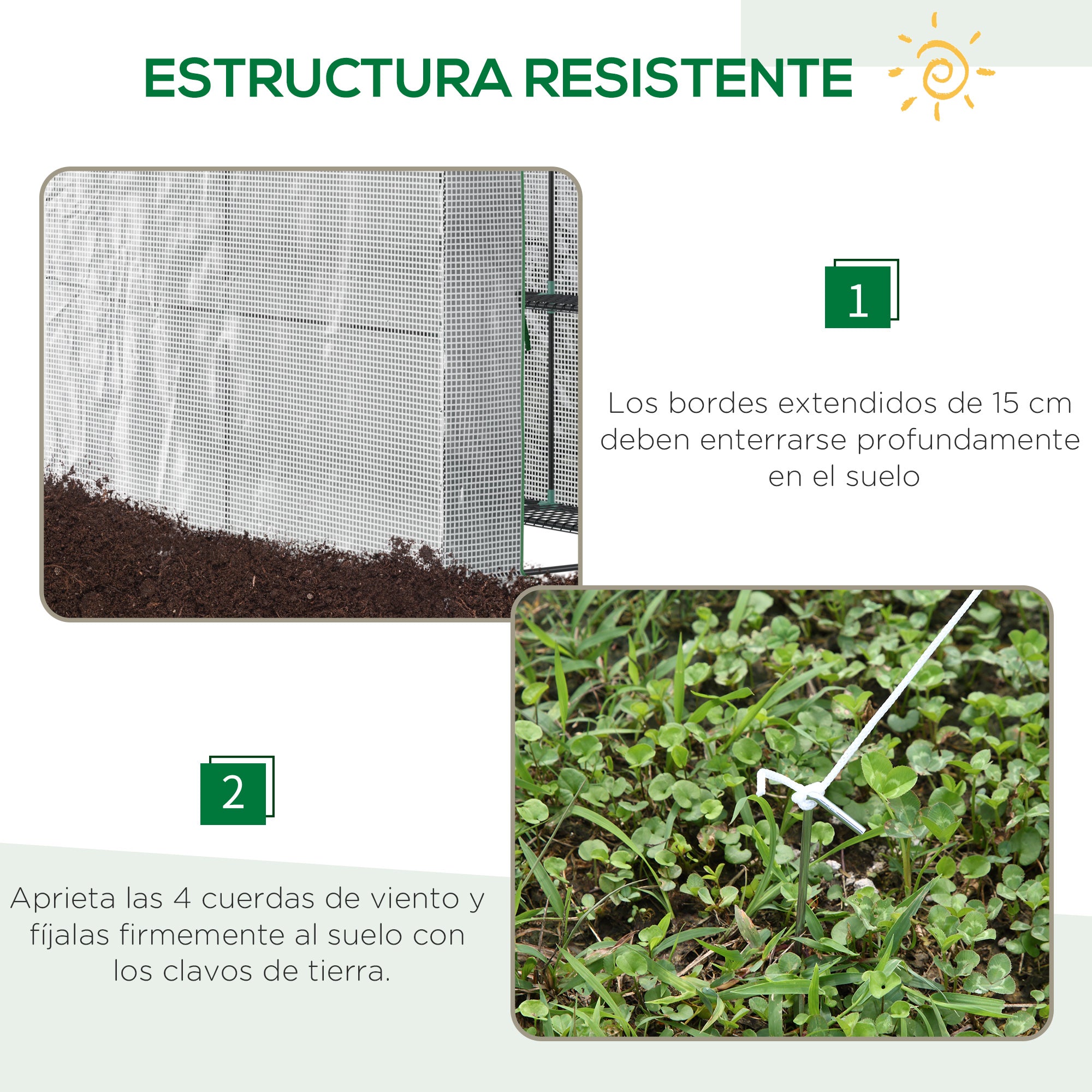 Garden Greenhouse with 4 Shelves Roll-Up Door PE Cover 140g/m² and Steel Frame for Crops Plants Pots Flowers 120x186x190 cm White
