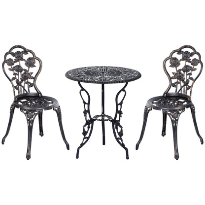 Garden Furniture 3 pc. Garden Set Seating Group Balcony Set Balcony Furniture Set Ensemble Table Chair Bronze