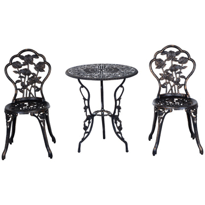 Garden Furniture 3 pc. Garden Set Seating Group Balcony Set Balcony Furniture Set Ensemble Table Chair Bronze