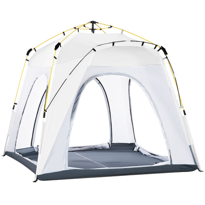 Dome Tent for 4 People Light, Stable, Waterproof UV 50+ Pop Up Camping Tent with Hook Door Window, Groundsheet Family Tent with 1000mm Water Column Tent for Camping Travel Trekking Garden