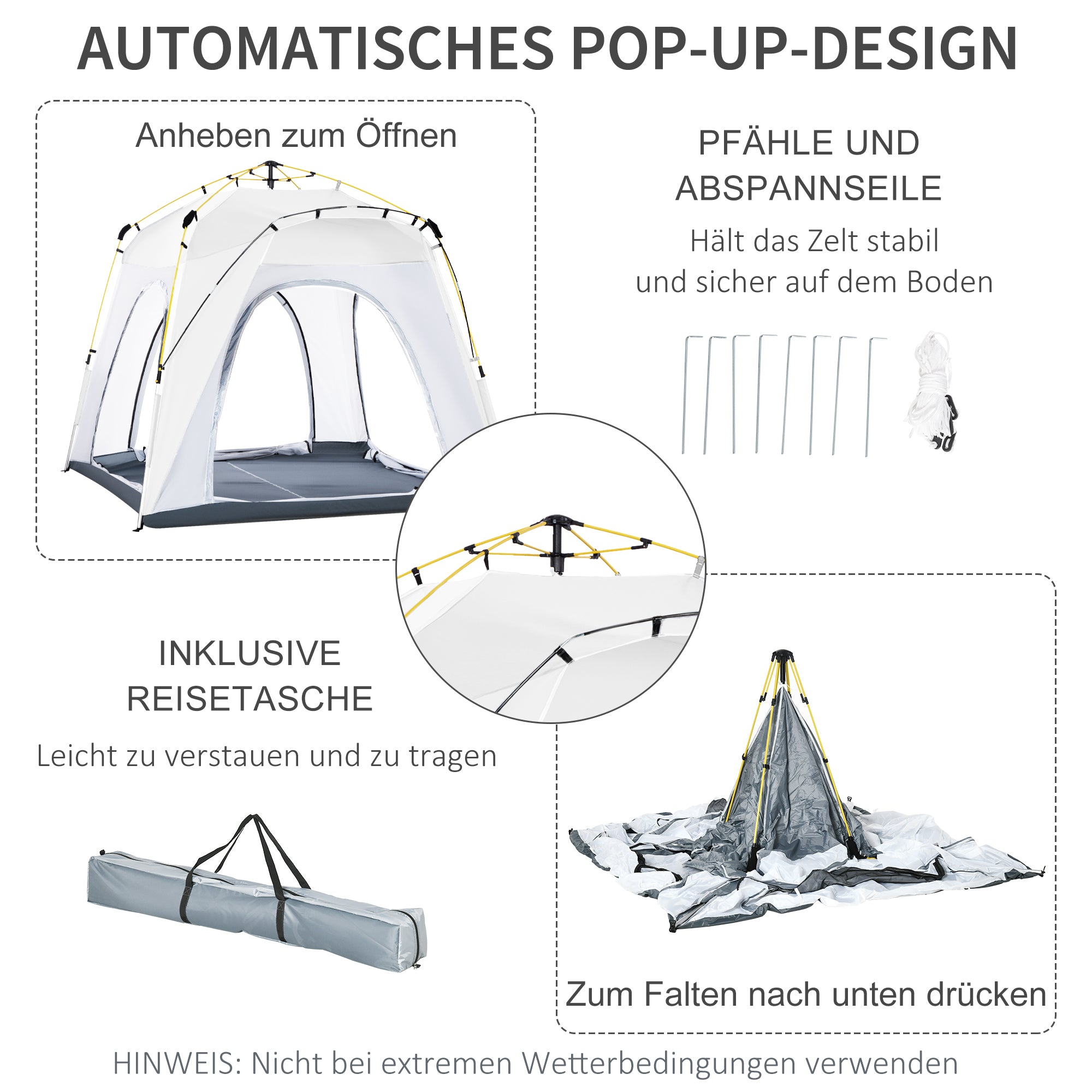 Dome Tent for 4 People Light, Stable, Waterproof UV 50+ Pop Up Camping Tent with Hook Door Window, Groundsheet Family Tent with 1000mm Water Column Tent for Camping Travel Trekking Garden