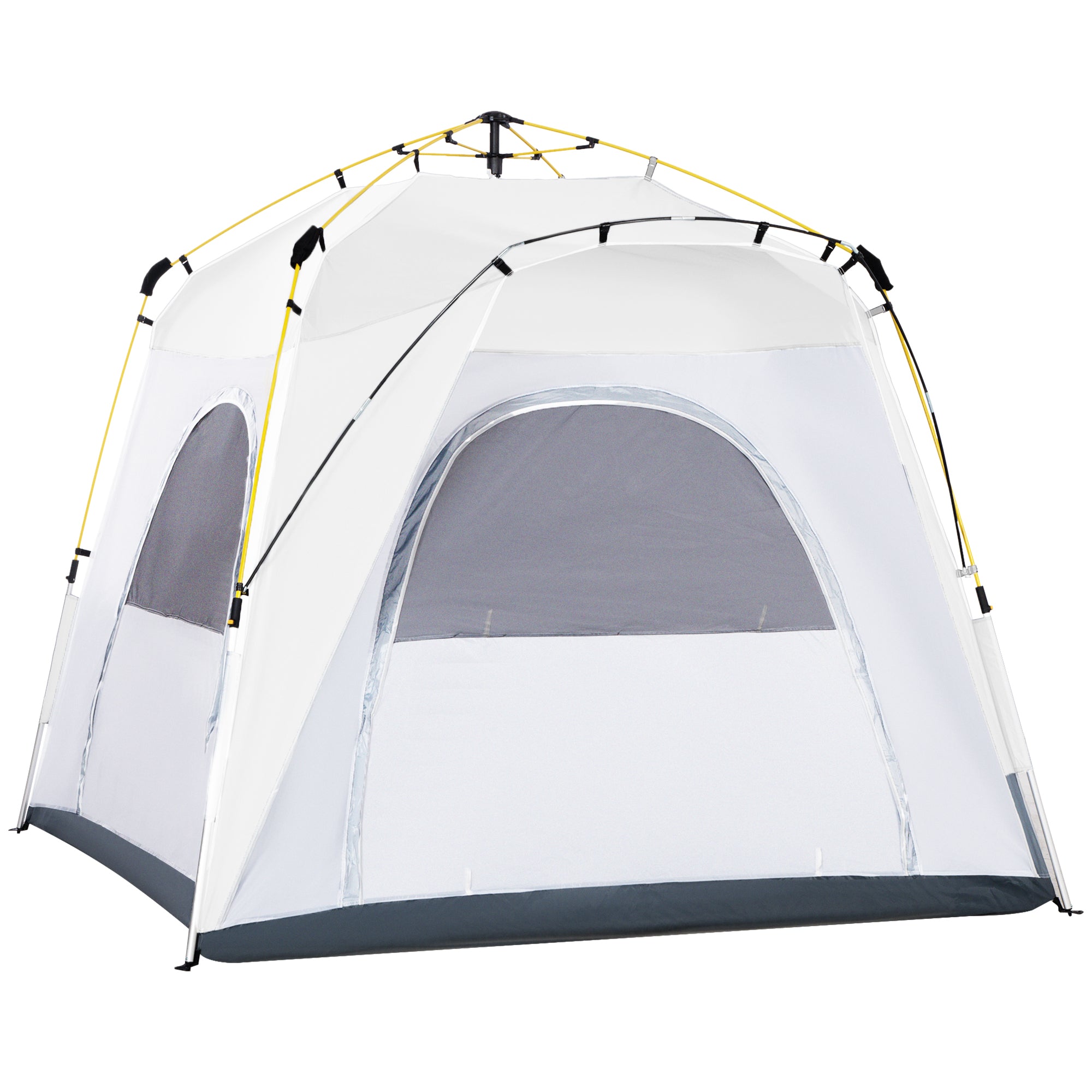 Dome Tent for 4 People Light, Stable, Waterproof UV 50+ Pop Up Camping Tent with Hook Door Window, Groundsheet Family Tent with 1000mm Water Column Tent for Camping Travel Trekking Garden