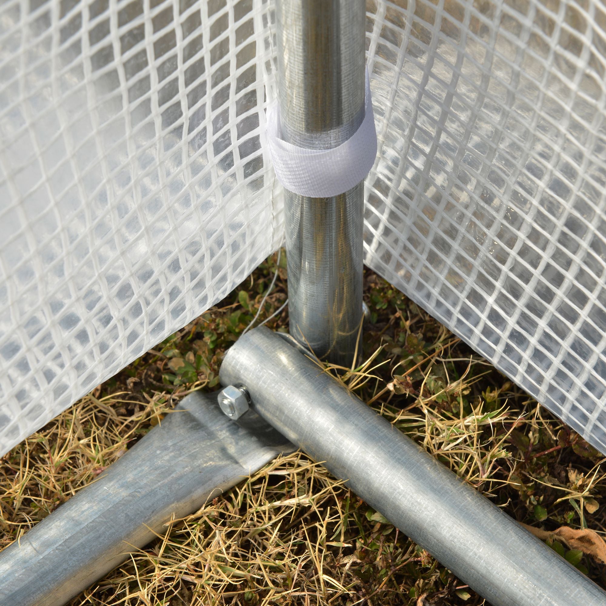 Poly Tunnel Greenhouse 4 x 3 x 2 m Walk-in Greenhouse with Roll-Up Covers Polytunnel Greenhouse UV Protection Steel Frame White