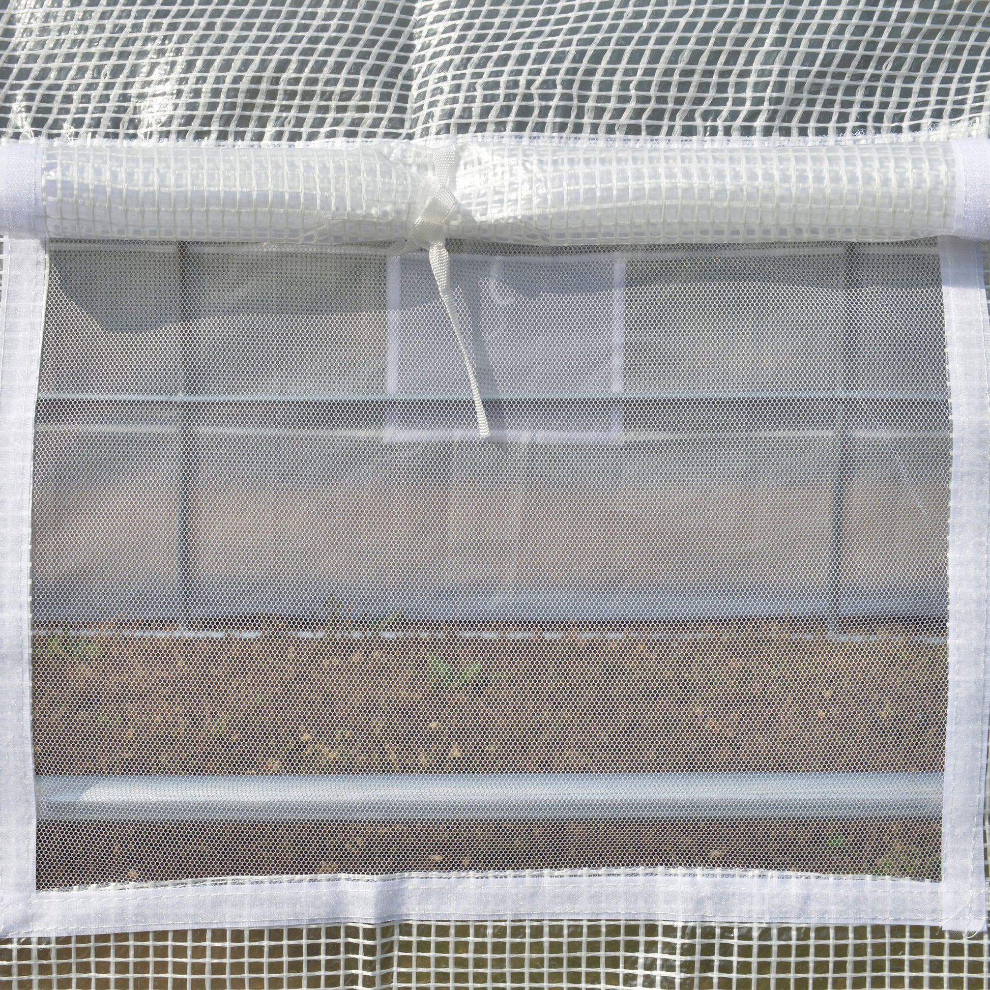 Poly Tunnel Greenhouse 4 x 3 x 2 m Walk-in Greenhouse with Roll-Up Covers Polytunnel Greenhouse UV Protection Steel Frame White