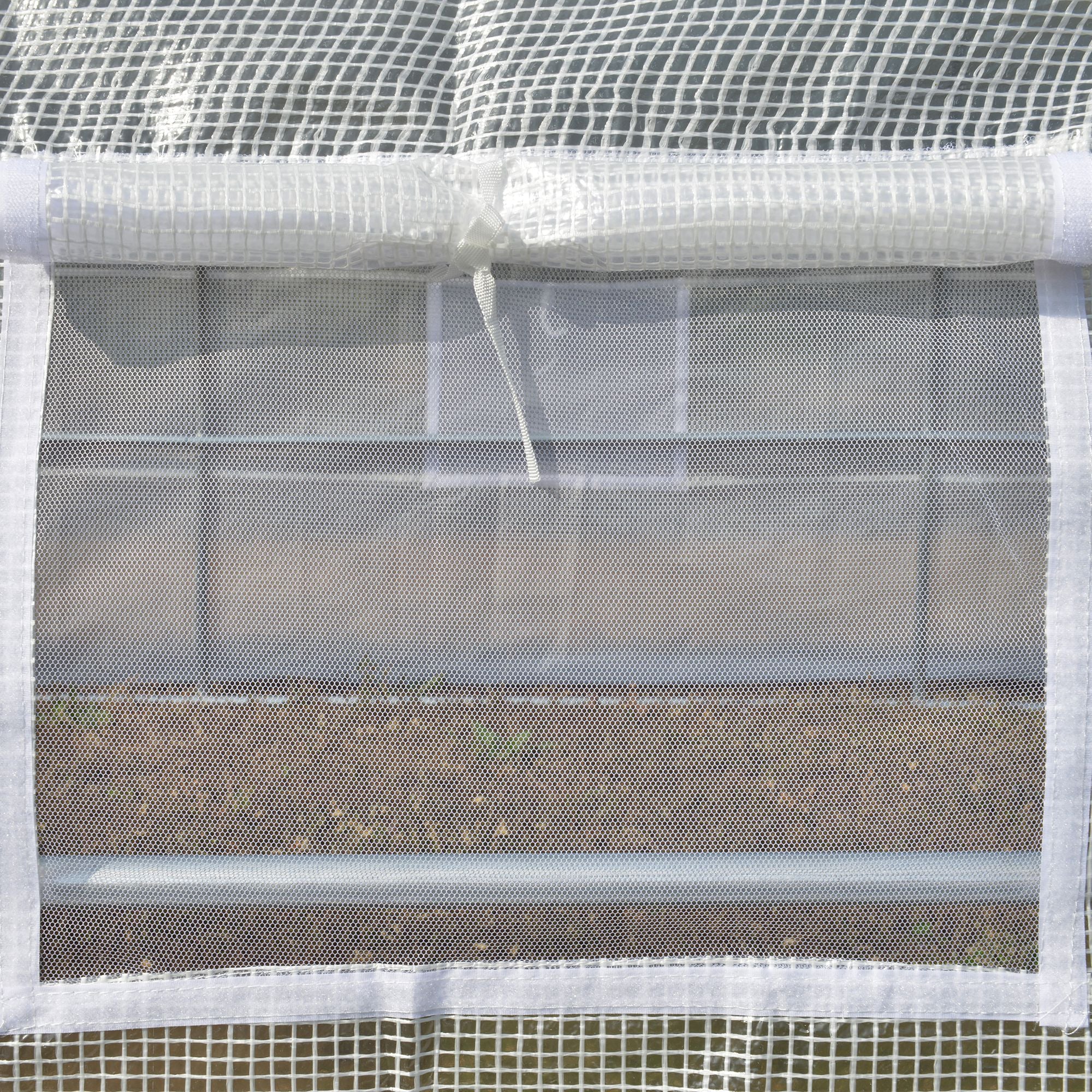 Poly Tunnel Greenhouse 4 x 3 x 2 m Walk-in Greenhouse with Roll-Up Covers Polytunnel Greenhouse UV Protection Steel Frame White