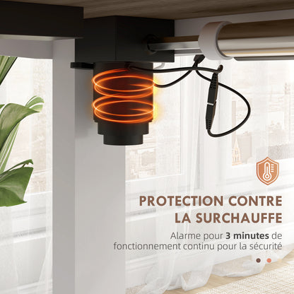 Electric Height Adjustable Sit-Stand Desk with Memory Function, Height Adjustable Desk 72-116 cm, 120L x 60W cm Natural and White