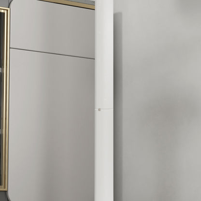 Bar Table Bistro Table Round Party Table Ø60 x 102 cm Poseur Table for Dining Room, Living Room, Steel, White