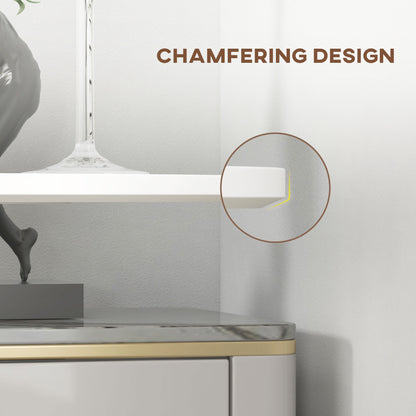 Bar Table Bistro Table Round Party Table Ø60 x 102 cm Poseur Table for Dining Room, Living Room, Steel, White