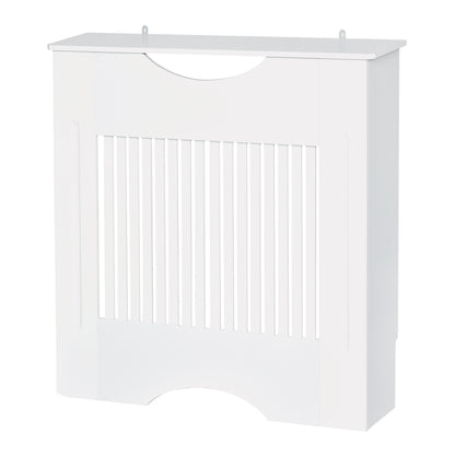 Radiator Cover 78x19x82 cm Modern MDF Radiator Cover with Shelf Load 10 kg and Anti-Tip Device for Living Room Bedroom White