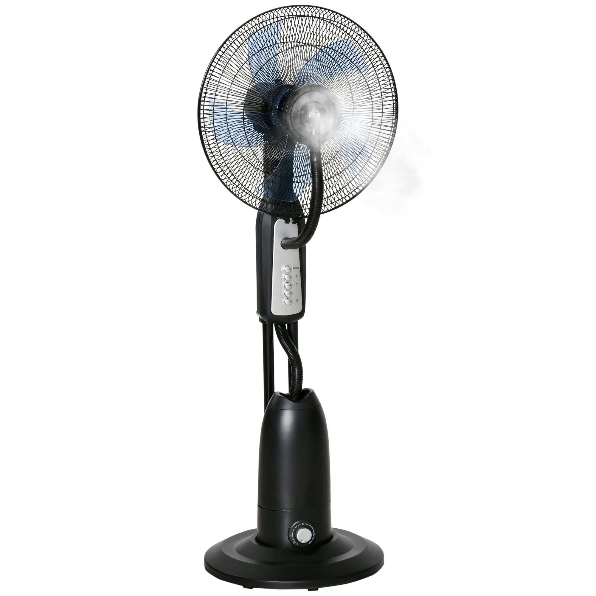 Water Cooling Fan, Stand Fan with Adjustable Spray Mist, 3 Speeds, 2.8 L Water Tank, 70° Oscillating, 90 W Water Fan with Wheels, 120 cm