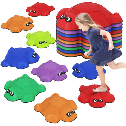 Balancing Stones for Kids 9 Pieces Non-Slip Stacking Stones Stackable Balance Stones Stepping Stones Kids to Promote Balance Coordination, River Stones 3-8 Years for Indoor Outdoor