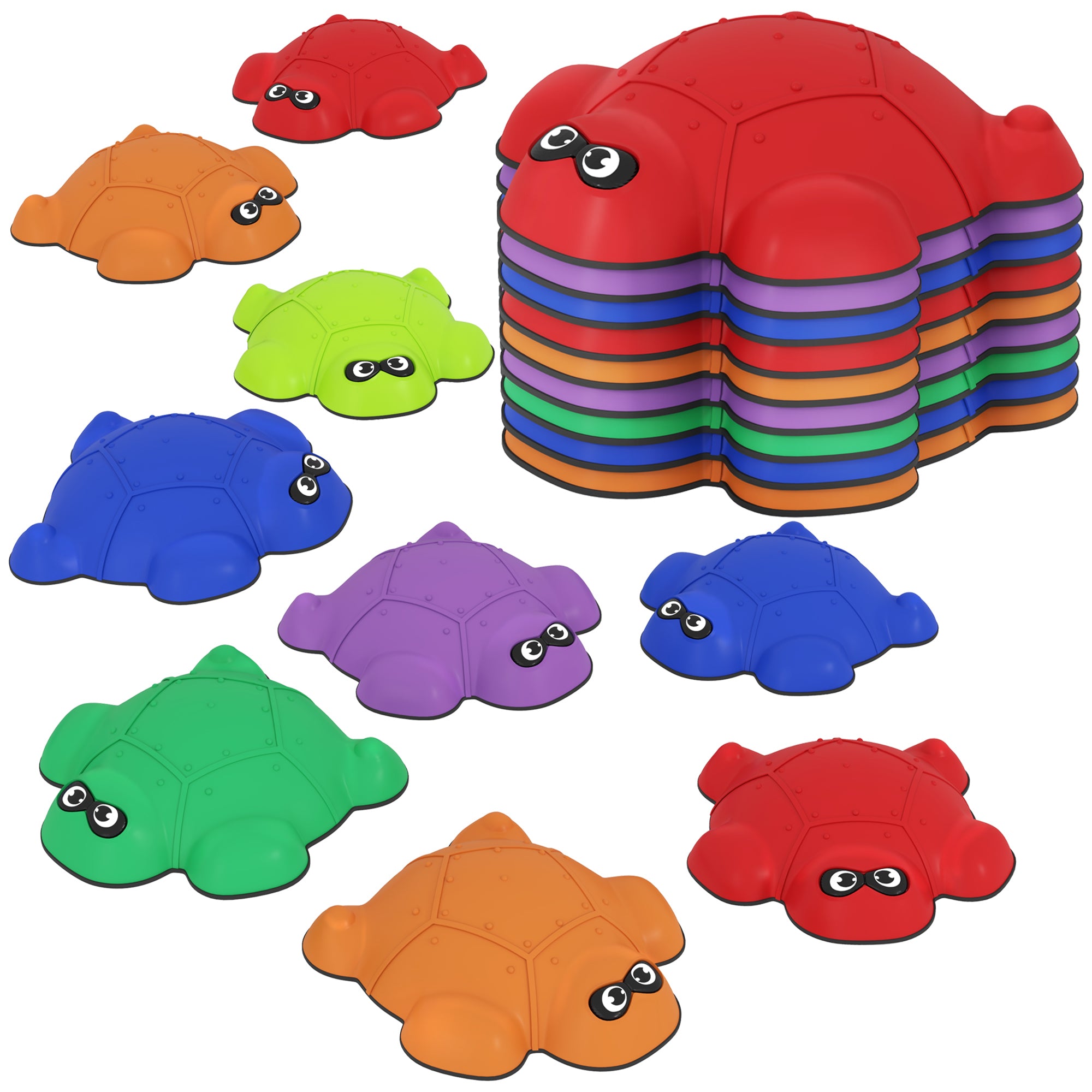 Balancing Stones for Kids 9 Pieces Non-Slip Stacking Stones Stackable Balance Stones Stepping Stones Kids to Promote Balance Coordination, River Stones 3-8 Years for Indoor Outdoor