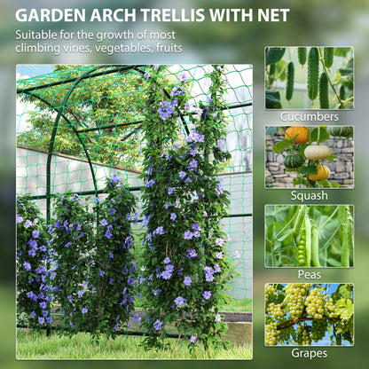 Rust-Resistant Curved Metal Trellis Arch for Tomatoes & Climbers, 210 x 250 x 216 cm – Dark Green