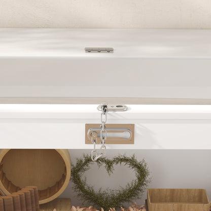 Hamster Cage Small Animal House with Flip-Top Lid and Transparent Acrylic Window for Dwarf Hamsters Small Gerbils 80x50x50 cm White