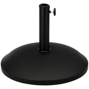 stainless steel parasol stand with handles, half-round umbrella holder, umbrella weight for umbrella Ø3.8-Ø4.8 cm, for balcony, terrace, garden, black