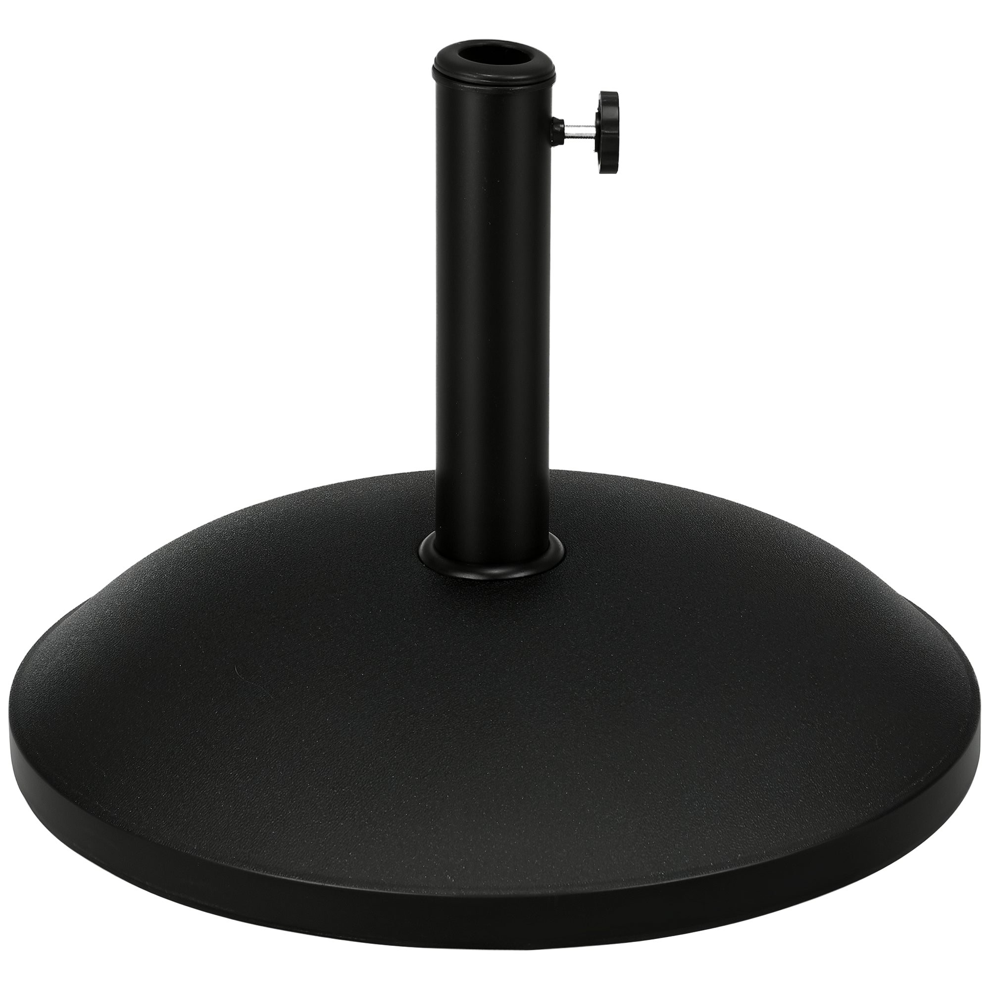 stainless steel parasol stand with handles, half-round umbrella holder, umbrella weight for umbrella Ø3.8-Ø4.8 cm, for balcony, terrace, garden, black