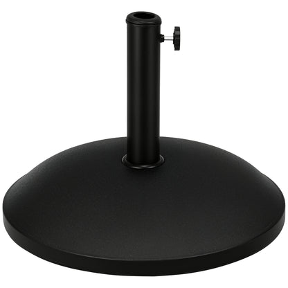 stainless steel parasol stand with handles, half-round umbrella holder, umbrella weight for umbrella Ø3.8-Ø4.8 cm, for balcony, terrace, garden, black