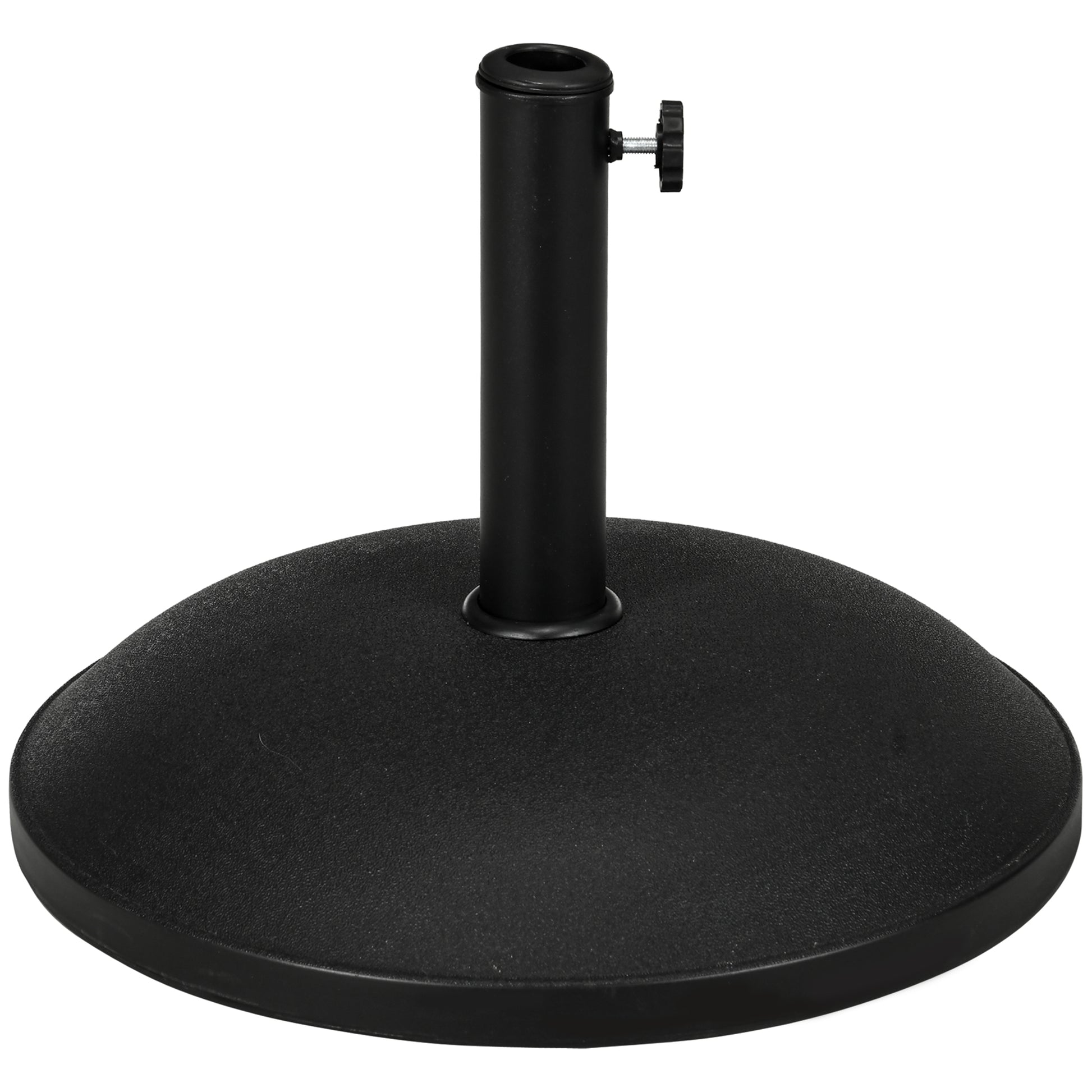 stainless steel parasol stand with handles, half-round umbrella holder, umbrella weight for umbrella Ø3.8-Ø4.8 cm, for balcony, terrace, garden, black