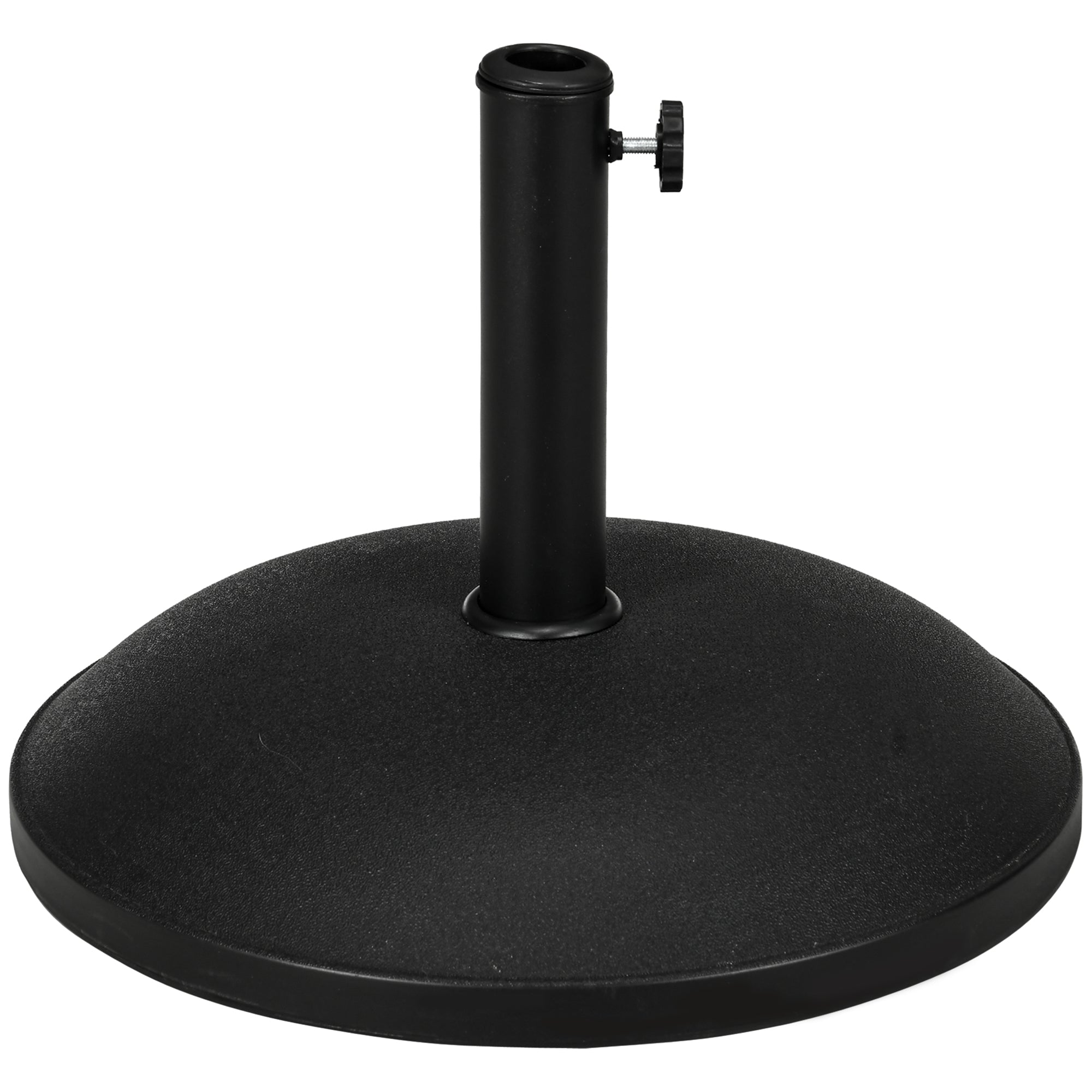 stainless steel parasol stand with handles, half-round umbrella holder, umbrella weight for umbrella Ø3.8-Ø4.8 cm, for balcony, terrace, garden, black