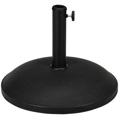 stainless steel parasol stand with handles, half-round umbrella holder, umbrella weight for umbrella Ø3.8-Ø4.8 cm, for balcony, terrace, garden, black