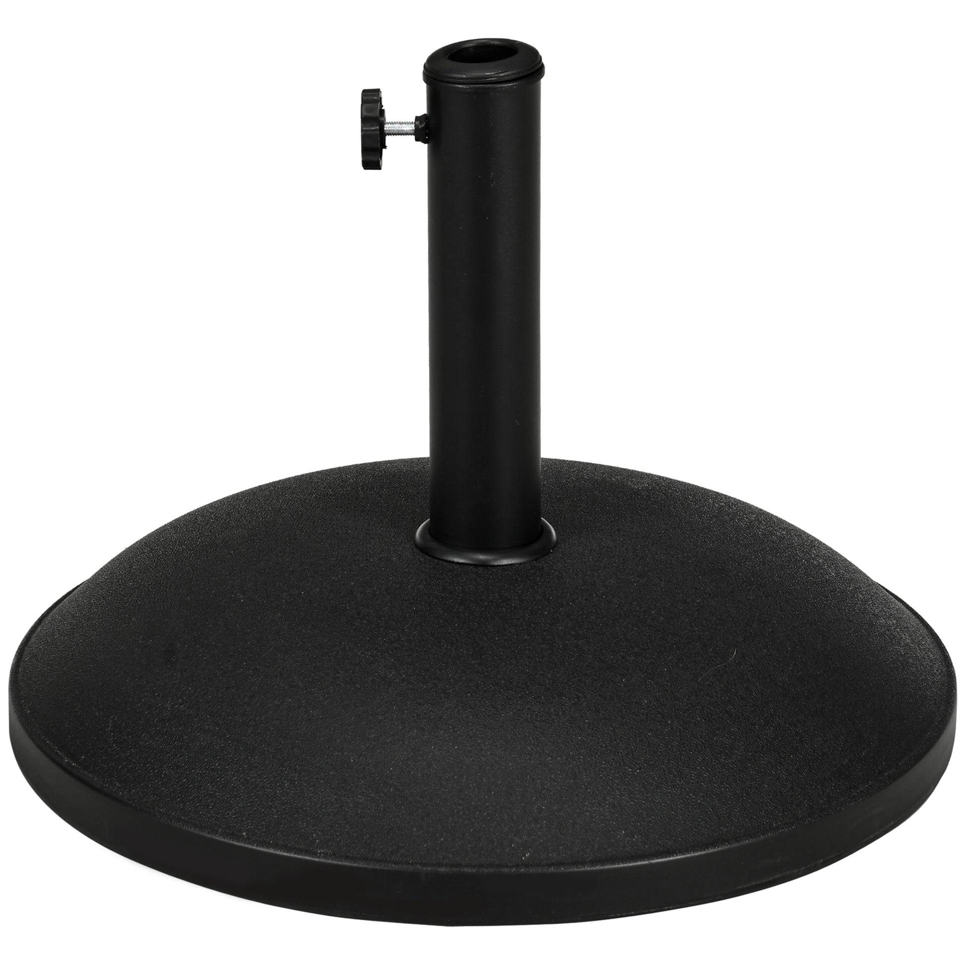 stainless steel parasol stand with handles, half-round umbrella holder, umbrella weight for umbrella Ø3.8-Ø4.8 cm, for balcony, terrace, garden, black