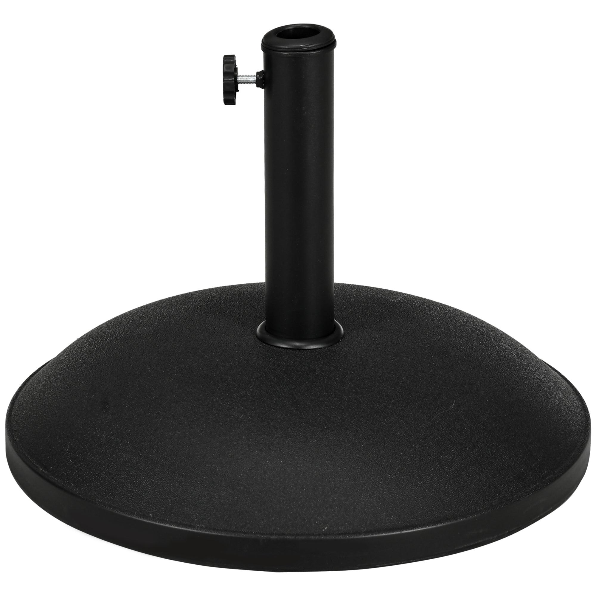 stainless steel parasol stand with handles, half-round umbrella holder, umbrella weight for umbrella Ø3.8-Ø4.8 cm, for balcony, terrace, garden, black